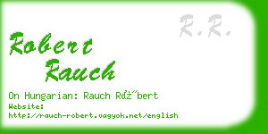 robert rauch business card